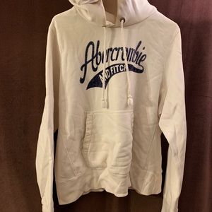 Vintage Abercrombie & Fitch Thick Cream Colored Hoodie. Size L.
